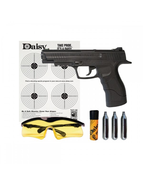 Pack Daisy 415 + perdigones + Gafas + 3 Bombonas CO2