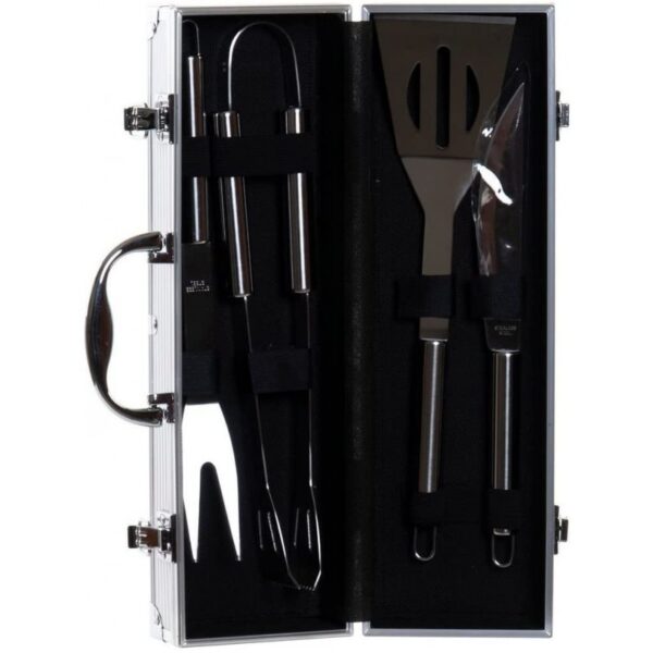 Maletin de Aluminio con 4 Utensilios Acero Inoxidable para Barbacoa - Imagen 5